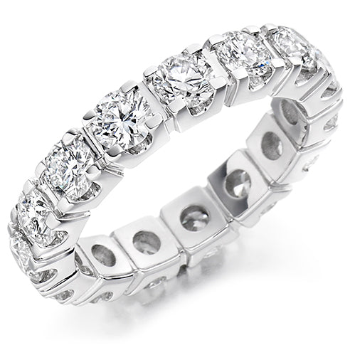 Claw-Set Diamond Full Eternity Ring, 3.5ct