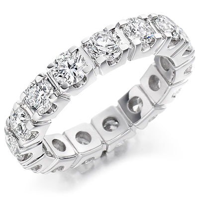 Claw-Set Diamond Full Eternity Ring, 3.5ct