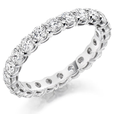Claw-Set Diamond Full Eternity Ring E, 1.5ct