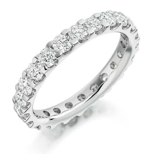 Claw-Set Diamond Full Eternity Ring with Right-Hand, 2.5ct