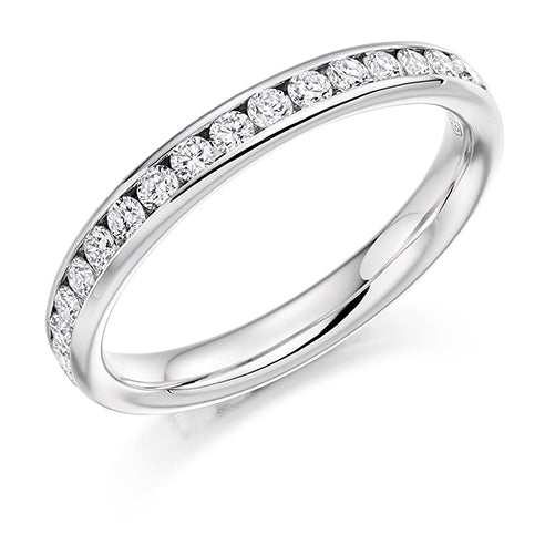 Channel-Set Diamond Full Eternity Ring C, 0.75ct