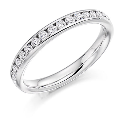Channel-Set Diamond Full Eternity Ring C, 0.75ct