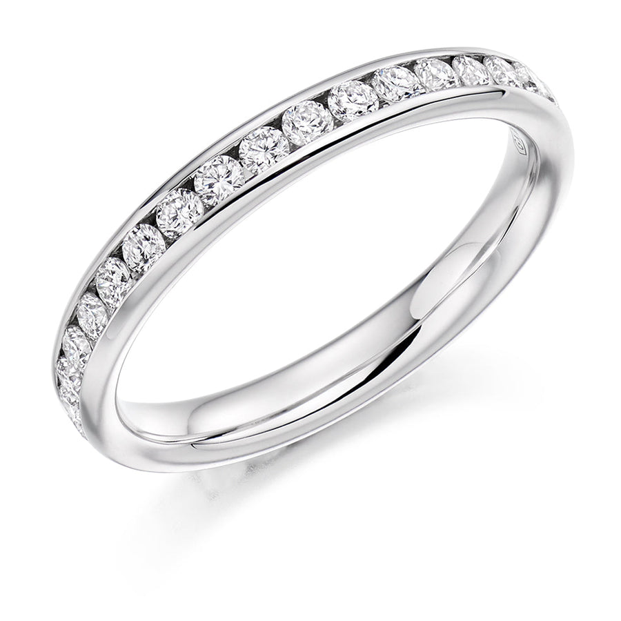 Channel-Set Diamond Full Eternity Ring C, 0.75ct