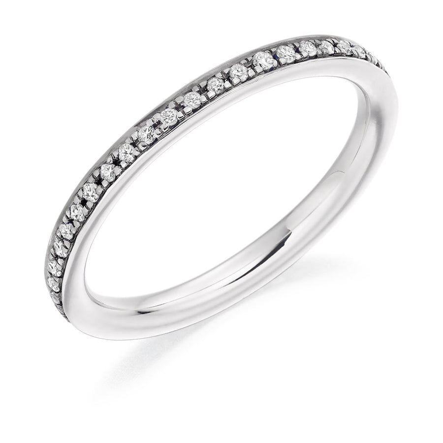 Grain-Set Diamond Full Eternity Ring B, 0.25ct