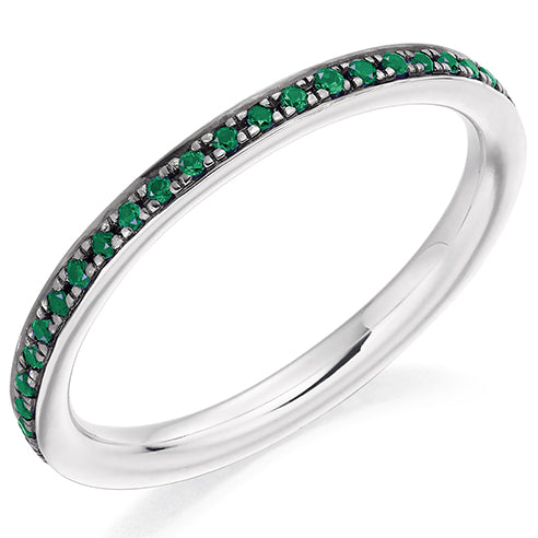 Emerald & Diamond Full Eternity Ring