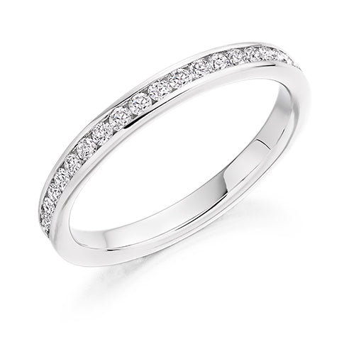 Channel-Set Diamond Full Eternity Ring B, 0.6ct