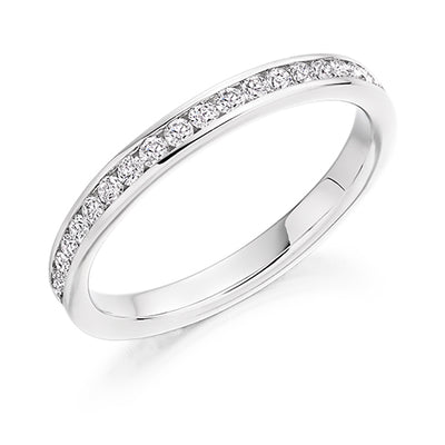 Channel-Set Diamond Full Eternity Ring B, 0.6ct