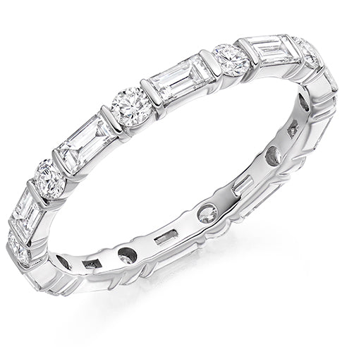Bar-Set Full Eternity Ring, 1.2ct total