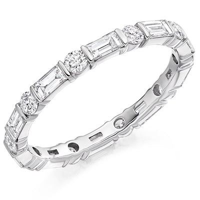 Bar-Set Full Eternity Ring, 1.2ct total