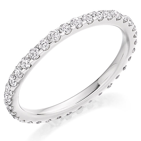 Micro-Claw Diamond Full Eternity Ring, 0.6ct