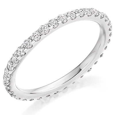 Micro-Claw Diamond Full Eternity Ring, 0.6ct