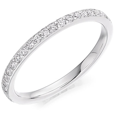 Grain-Set Diamond Full Eternity Ring C, 0.4ct