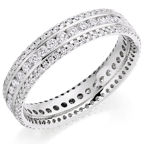 Channel & Micro-Claw Full Eternity Ring, 1.0ct total