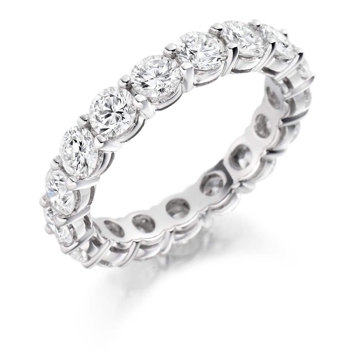 Claw-Set Full Eternity Ring, 3.7ct total
