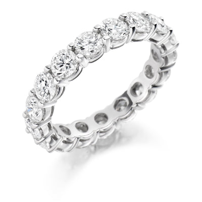Claw-Set Full Eternity Ring, 3.7ct total