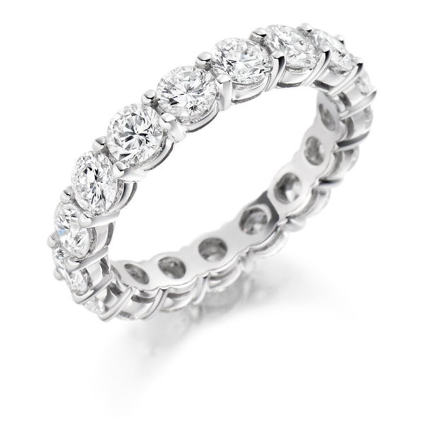 Claw-Set Full Eternity Ring, 3.7ct total