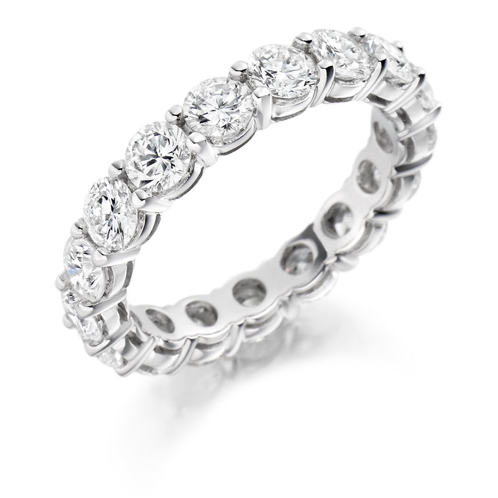 Claw-Set Full Eternity Ring, 3.7ct total