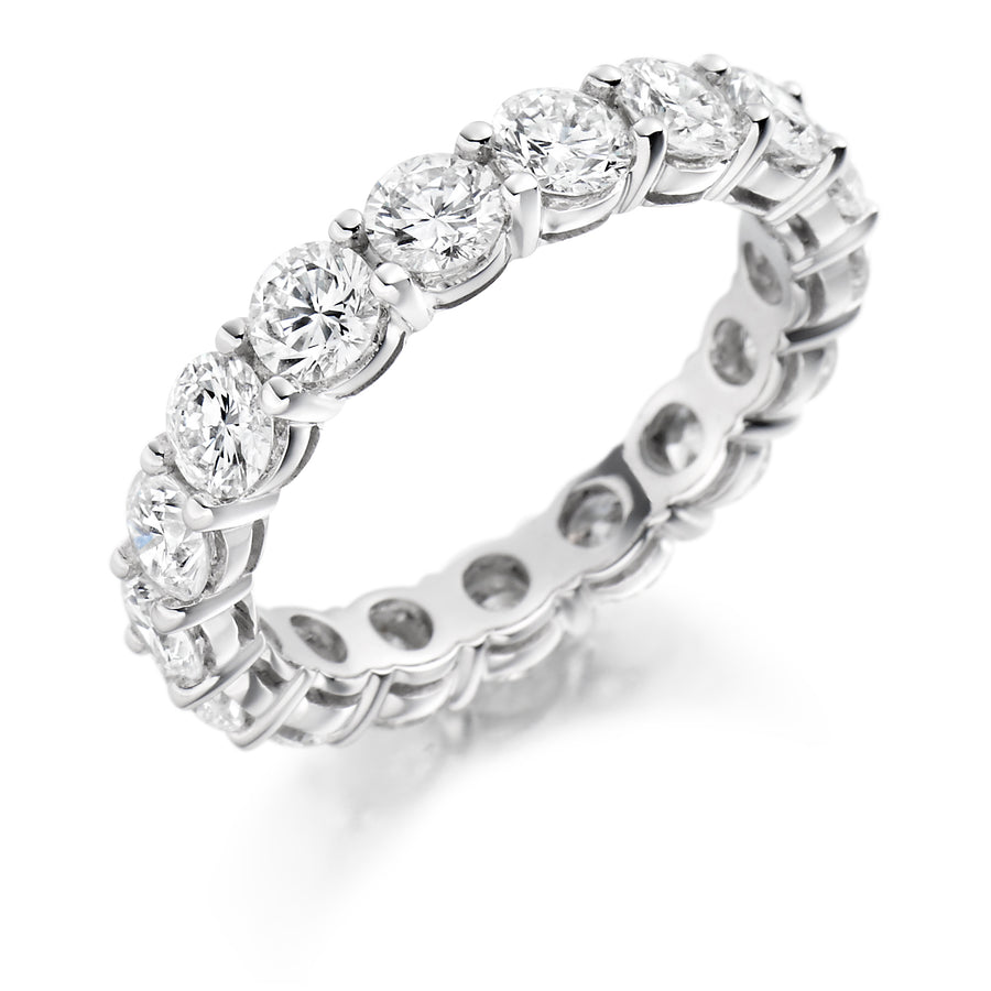Claw-Set Full Eternity Ring, 3.7ct total