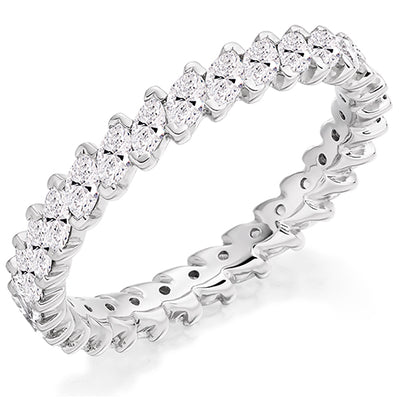 Claw-Set Diamond Full Eternity Ring, 1.2ct