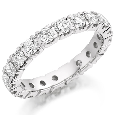 Claw-Set Diamond Full Eternity Ring with Right-Hand B, 2.5ct