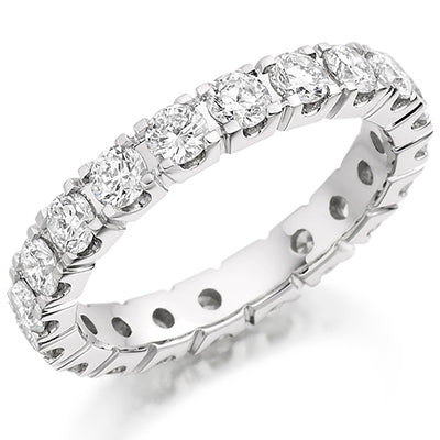 Claw-Set Diamond Full Eternity Ring with Right-Hand B, 2.5ct