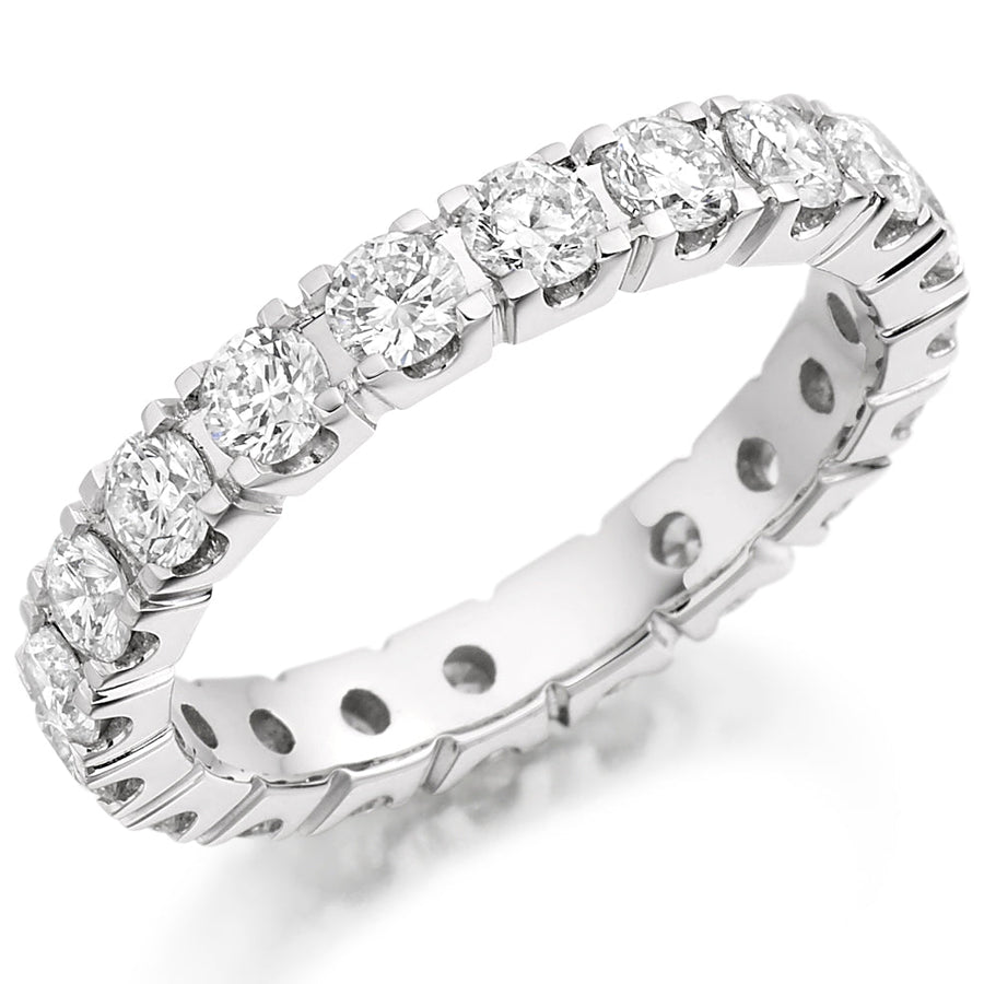 Claw-Set Diamond Full Eternity Ring with Right-Hand B, 2.5ct