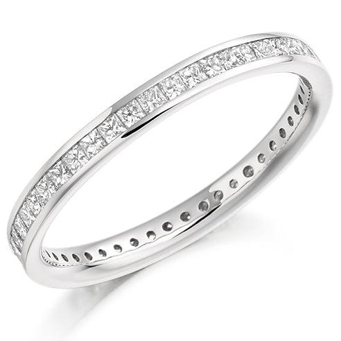 Channel-Set Diamond Full Eternity Ring D, 0.75ct