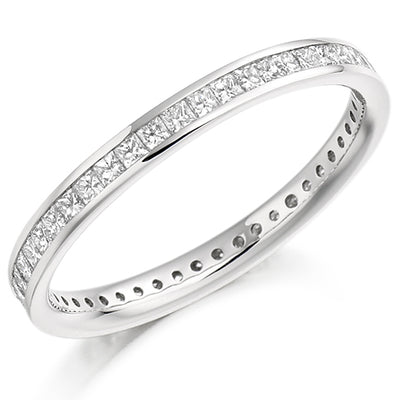 Channel-Set Diamond Full Eternity Ring D, 0.75ct