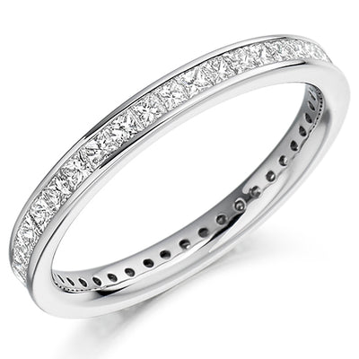 Channel-Set Diamond Full Eternity Ring B, 1.0ct