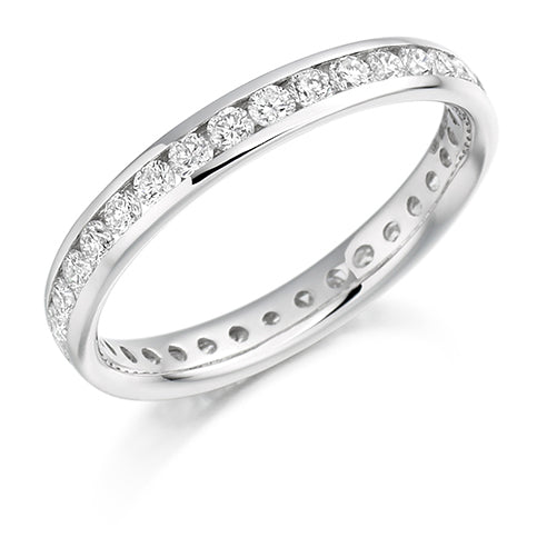 Channel-Set Diamond Full Eternity Ring, 0.88ct
