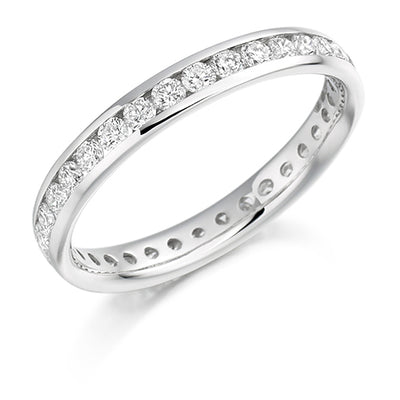 Channel-Set Diamond Full Eternity Ring, 0.88ct