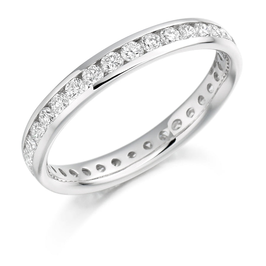 Channel-Set Diamond Full Eternity Ring, 0.88ct