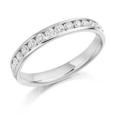 Channel-Set Diamond Full Eternity Ring, 1.04ct