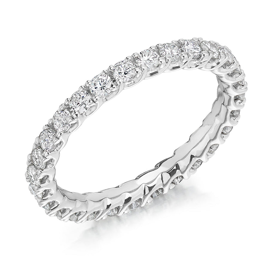 Claw-Set Diamond Full Eternity Ring E, 1.0ct