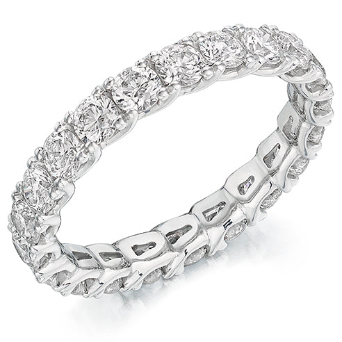 Claw-Set Diamond Full Eternity Ring F, 2.0ct