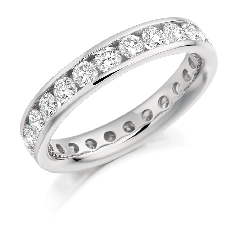 Channel-Set Diamond Full Eternity Ring with Right-Hand, 2.0ct