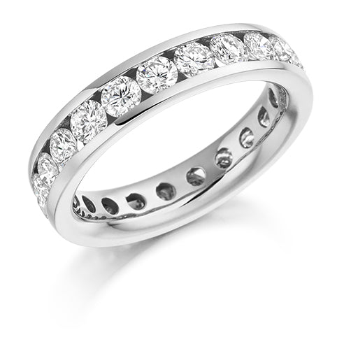 Channel-Set Diamond Full Eternity Ring, 2.54ct
