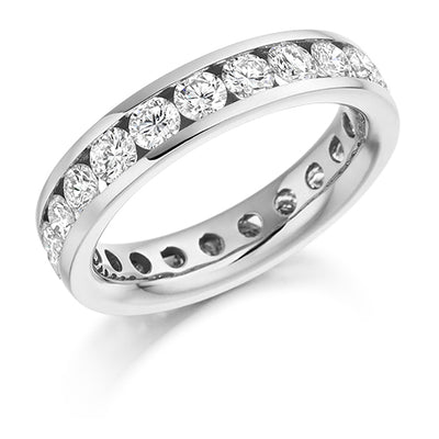 Channel-Set Diamond Full Eternity Ring, 2.54ct