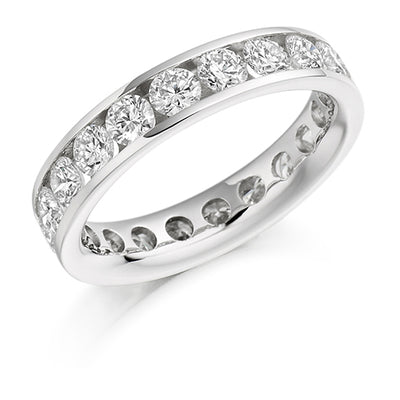Channel-Set Diamond Full Eternity Ring, 3.04ct
