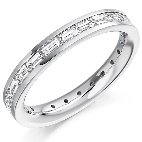 Channel-Set Diamond Full Eternity Ring with Right-Hand, 1.5ct