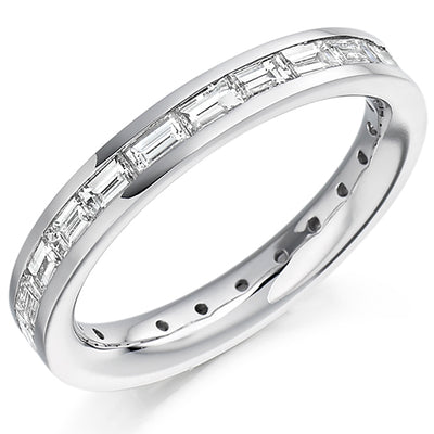 Channel-Set Diamond Full Eternity Ring with Right-Hand, 1.5ct