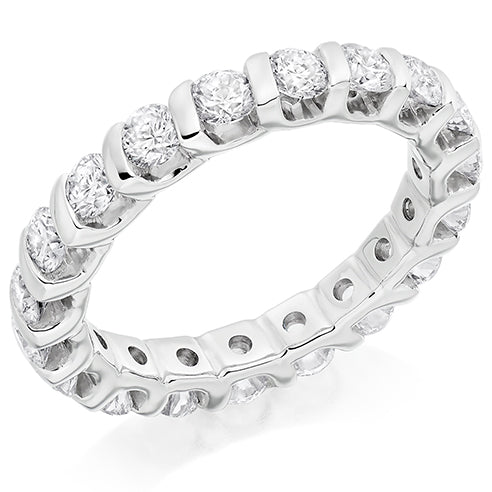Bar-Set Full Eternity Ring, 2.0ct total