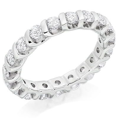 Bar-Set Full Eternity Ring, 2.0ct total