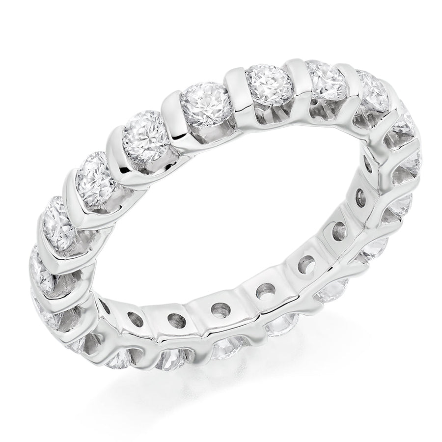 Bar-Set Full Eternity Ring, 2.0ct total