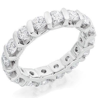 Bar-Set Full Eternity Ring, 3.0ct total