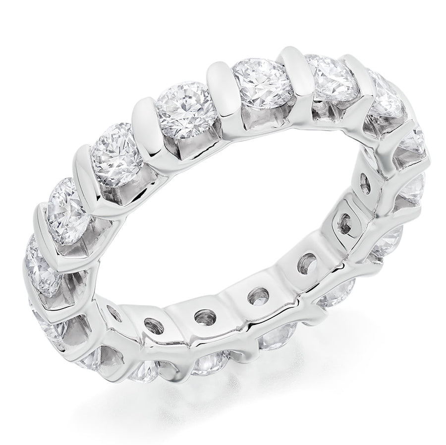 Bar-Set Full Eternity Ring, 3.0ct total