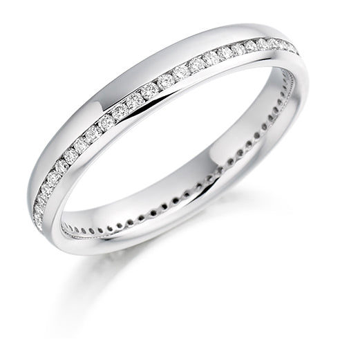 Offset Channel-Set Diamond Full Eternity Ring, 0.31ct