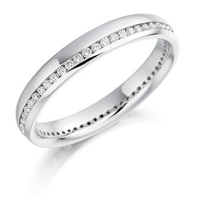 Offset Channel-Set Diamond Full Eternity Ring, 0.31ct