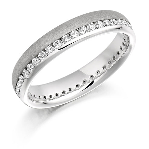 Offset Channel-Set Diamond Full Eternity Ring, 0.51ct