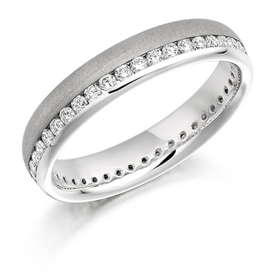 Offset Channel-Set Diamond Full Eternity Ring, 0.51ct